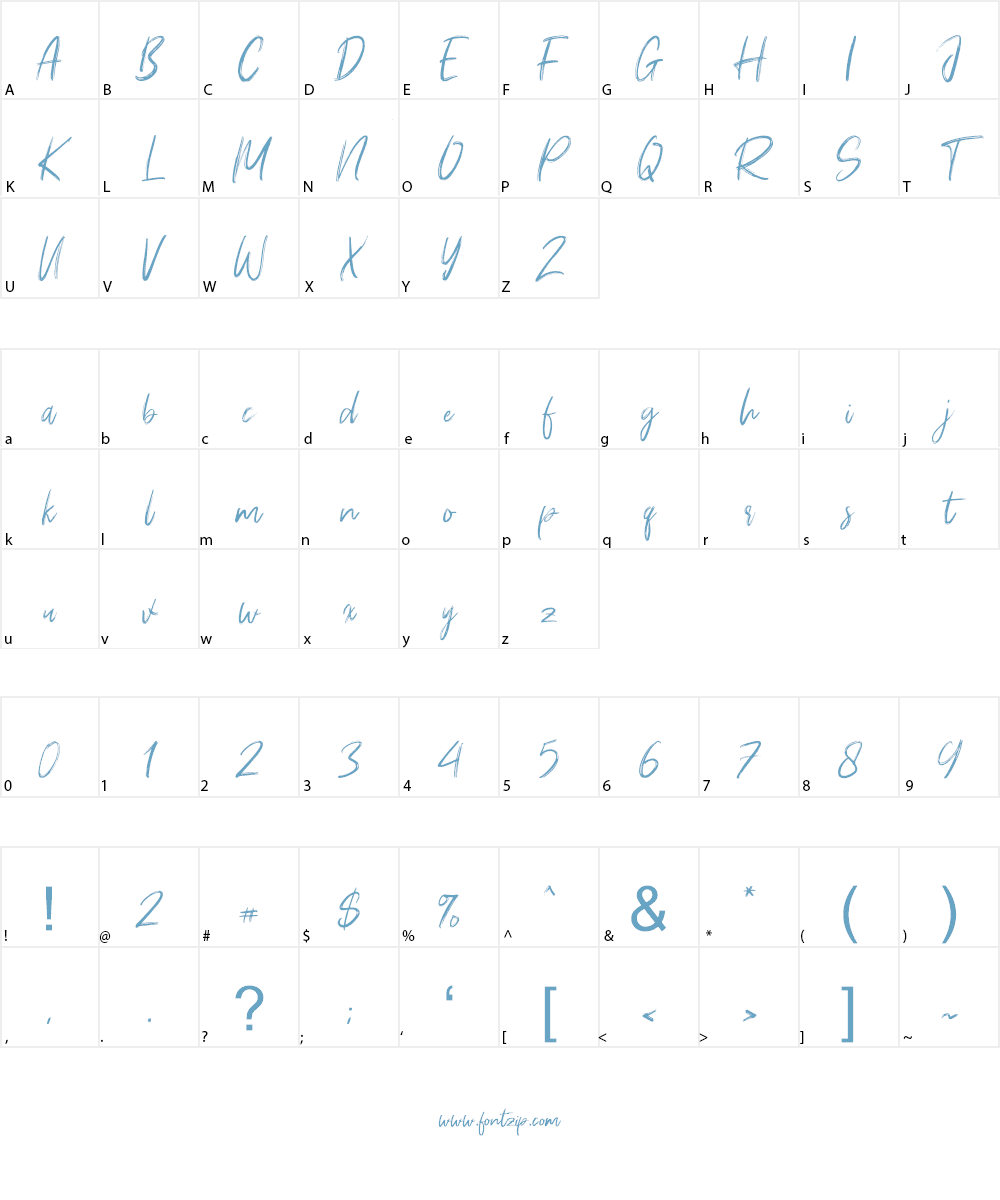 Young Robust Font Character